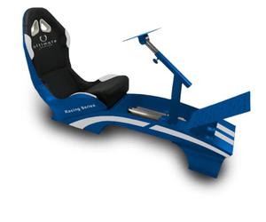 Ultimate Gaming FX-1 Asiento Gaming, Cuero sintético, Azul, Grande