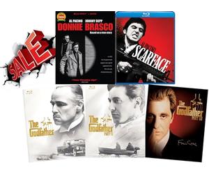 Ultimate Gangtster 5-Movie Collection: The Godfather / The Godfather: Part II / The Godfather: Part III / Scarface & Donnie Brasco [Blu-ray] Al Pacino, Robert Deniro, Johnny Depp, Region 1/A