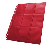 Ultimate Guard Fundas 18 bolsillos carga lateral – 50 hojas – Rojo/Negro