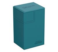 Ultimate Guard Flip`n`Tray 80+ XenoSkin - Funda de piel (monocolor, color azul petróleo)