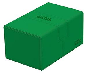 Ultimate Guard UGD011238 Twin Flip`n`Tray 160+ XenoSkin Monocolor Verde Tarjetero, Negro