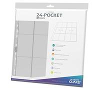 Ultimate Guard UGD011321 QuadRow Pages - Carpeta de doble cara para tarjetas coleccionables (24 bolsillos), transparente