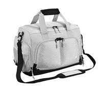 Ultimate Gym Bag 2.0: la bolsa de lona duradera diseñada por crowdsource con 10 compartimentos óptimos, incluyendo bolsa resistente al agua (plata, pequeña (15 pulgadas), plateado