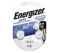 Energizer Pilas CR2025 (Paquete de 2) - Baterías de Botón 3V Litio | Primera Pila 3 in 1 Child Shield - technología de Alerta de Color - 10 años de Almacenamiento