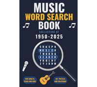 Ultimate Music Word Search: 1950-2025 Collection: Find Artists, Songs & Genres from 75 Years of Music - Large Print Puzzles Featuring Classic to ... and Music Fans | Relaxing and Fun Puzzles