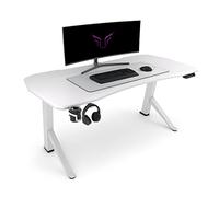 Ultimate Setup Mesa Escritorio elevable eléctrico Regulable en Altura eléctrica Blanca, Mesa de Gaming, Mesa de Juego, Standing Desk, Mesa de Juego 180x80 cm, Sala de Juego