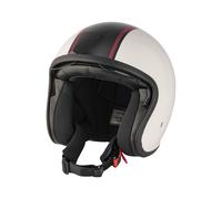 ULTIMATE SPEED® Casco jet, Talla M (beige/schwarz/rot)
