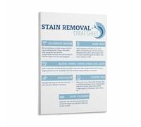 Ultimate Stain Removal Poster Laundry Hacks Chart Canvas Wall Art for Home Laundry Room Wall Decor(Unframed,08x12inch(20x30cm))