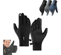 Ultimate Waterproof Windproof Thermal Gloves, Cozy Season Gloves, Non-Slip Palm for Skiing Cycling Driving Cold Weather (Black,M)