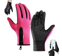 Ultimate Waterproof & Windproof Thermal Gloves, Upgraded Thermal Glove with Touch Screen, Waterproof & Windproof Unisex (Pink)