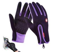 Ultimate Waterproof & Windproof Thermal Non-Slip Gloves, Thermal Touch Screen Windproof Gloves (Purple,XL)