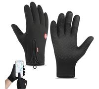 Ultimate Waterproof & Windproof Thermal Non-Slip Gloves, Unisex Sports Cycling Thermal Touch Screen Windproof Gloves (Black,Small)