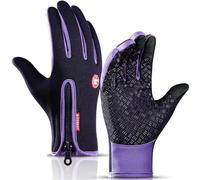 Ultimate Waterproof & Windproof Thermal Non-Slip Gloves, Winter Touchscreen Glove for Men and Women, Winter Motorcycle Bike Gloves (Purple,XL)