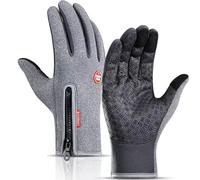 Ultimate Waterproof & Windproof Thermal Non-Slip Gloves, Winter Touchscreen Glove for Men and Women, Winter Motorcycle Bike Gloves (Grey,L)