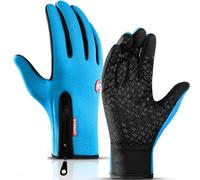 Ultimate Waterproof & Windproof Thermal Non-Slip Gloves, Winter Touchscreen Glove for Men and Women, Winter Motorcycle Bike Gloves (Blue,M)