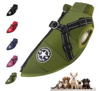 Ultimate Winter Dog Coat - 3 in 1 Winter Jacket for Dogs with Secure Harness, Waterproof & Windproof, Double-Layered for Extreme Cold, Fits Small, Medium, and Large Breeds Comfortably (#4,S)