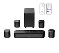 ULTIMEA Aura A60 7.1 Dolby Atmos Soundbar, con Subwoofer, Altavoz TV con Control a través de App, Sistema Surround Cinema 3D con 4 Altavoces Surround, TV Soundbar con HDMI eARC de 350W, Bluetooth