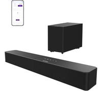 ULTIMEA Barra de Sonido 2.1 con Subwoofer Inalámbrico, Control por App, VoiceMX y BassMX, 240W Potencia Máxima para Smart TV,Óptico,HDMI, Bluetooth 6.0, Graves Ajustables, Poseidon M30(Modelo 2026)