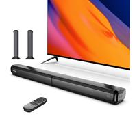 ULTIMEA Barra de Sonido 2.2ch 100W para Smart TV, Barra de Sonido Desmontable, Bluetooth 5.3 Inalámbrica, Sonido Potente, Bajos Ajustables, Montaje en Pared ARC/OPT/AUX