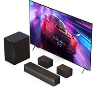 ULTIMEA Barra de sonido 5.1 con subwoofer y altavoces traseros, barra de sonido Bluetooth de 320 W con sonido envolvente 3D y control de aplicación, sistema de cine en casa para una experiencia de
