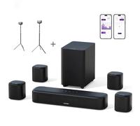 Ultimea Barra de Sonido 7.1 330W para TV con 4 Altavoces Surround, Soportes Gratis