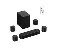 ULTIMEA Barra de Sonido 7.1 Canales con Sonido Envolvente Virtual, 4 Altavoces Surround y Subwoofer, 330W Potencia Máxima, Sistema Home Cinema, HDMI eARC, Control por App, Bluetooth 6.0, Aura A40 Pro