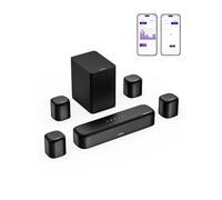 ULTIMEA Soundbar 7.1ch con Dolby Atmos, Sistema Surround para TV con 4 Altavoces Surround, Barra de Sonido para Smart TV, con Subwoofer Integrado, HDMI eARC, Aura A60