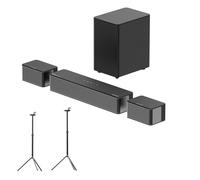 Ultimea Poseidon D60 5.1 Soundbar + 1 Pair * Steady 300 Speaker Stands, Dolby Atmos 5.1, Adjustable Surround Level, Multiple Modes