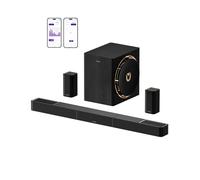 ULTIMEA sistema de sonido envolvente inalámbrico 7.1.4 canales con Dolby Atmos para TV, barra de sonido 840W con subwoofer inalámbrico 8", graves 28Hz, amplificador GaN, paso señal 4K HDR, Skywave X60