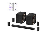 ULTIMEA Skywave X100 Wireless Sound Bar 9.2.6 Cert THX, Dolby Atmos & DTS:X, 2 Subwoofers 10", Bass 18Hz, Peak Power 2000W, 8K Signal Pass, Sound Level AVR
