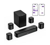 ULTIMEA Soundbar 7.1ch con Dolby Atmos, Sistema Surround para TV con 4 Altavoces Surround, Barra de Sonido para Smart TV, con Subwoofer Integrado, HDMI eARC, Aura A60