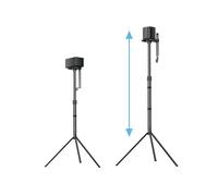 ULTIMEA Steady 310 - Juego de 2 soportes universales para altavoces de altura regulable, color negro, extensibles de 62 cm a 93 cm para satélites y altavoces de estantería con una carga de hasta 3 kg