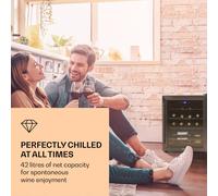 Ultimo 16 Uno nevera para vinos 42l panel de control táctil 16 botellas 5-18 °C Klarstein