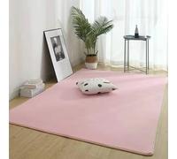 Último Coral Alfombra Sala de estar Alfombra Color Sólido Absorbente Puerta Delantera Alfombra de Dormitorio de Niños Alfombras de Yoga Suaves-Cf Rosa Claro,80x160cm