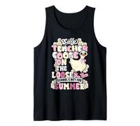 Último día de clase Profesor tonto Ganso suelto Verano Camiseta sin Mangas