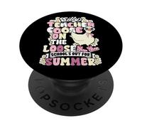 Último día de clase Profesor tonto Ganso suelto Verano PopSockets PopGrip Adhesivo