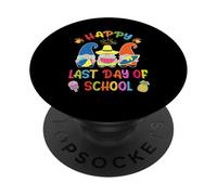 Último día de Clases Vacaciones Gnomos Surf Beach Vacaciones de Verano PopSockets PopGrip Adhesivo