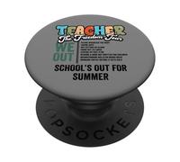 Último día de escuela Profesor Freedom Tour Break Summer PopSockets PopGrip Adhesivo