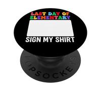 Último día de primaria Firma mi camisa PopSockets PopGrip Adhesivo