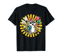 Último día Escuela Mapache Estudiante Vacaciones de Verano Dibujos Animados Arte Camiseta