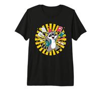 Último día Escuela Mapache Estudiante Vacaciones de Verano Dibujos Animados Arte Camiseta Premium