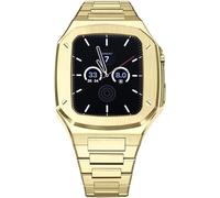 Último kit de modificación de acero inoxidable de lujo comercial para la serie 8/7/6/5/4/SE, accesorios de kit de modificación de correa de acero inoxidable, para iWatch 40/41/44/45 mm, actualización