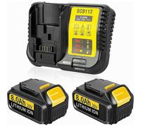 Último modelo 2026 Compatible Paquete de 2 baterías de repuesto DCB184 de 8.0AH 20V/18V para Dewalt