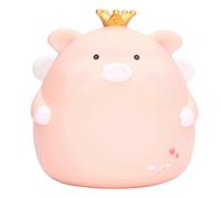 Último modelo de alcancía de gran capacidad interna con diseño de cerdo lindo y líneas claras.