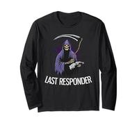 Último respondedor Divertido Halloween Grim Reaper Manga Larga