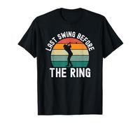 Último Swing Antes del Anillo Golf Despedida de Soltero Golf Retro Camiseta