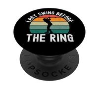 Último Swing Antes del Anillo Golf Despedida de Soltero Golf Retro PopSockets PopGrip Adhesivo