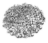 ULTNICE 100 Piezas De Remaches De Metal DIY Estilo Punk Forma De Seta Redonda Plateados para DecoracióN De Ropa, Bolsas, Pulseras, Zapatos Y Cinturones (6mm)