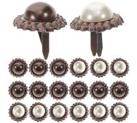 ULTNICE 20 sujetadores de papel Brads perlas moradas DIY Perlas Brads Artesanías de papel Botón fijo Vintage Brads Artesanías para manualidades, manualidades, Scrapbooking decorativo (color mixto)