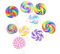 ultnice 36pcs piruleta Polymer Clay adornos DIY arco iris Lollipop Ornament (azar color)